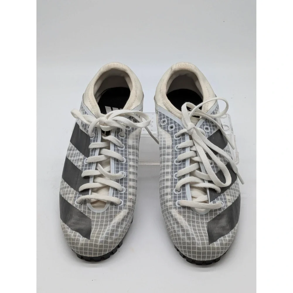Adidas Sprintstar Track Spikes White Gray Sprint Running Shoes Men's 7